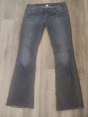Silver Rare Vintage Flared Dark Blue Women's Jeans Size 31